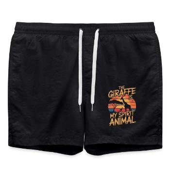 La girafe est mon animal spirituel - Short de bain - noir - Devant - AI Model Male 185 light (185cm)