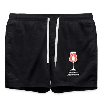 Rempli d’ de Noël - Short de bain - noir - Devant - AI Model Male 185 light (185cm)