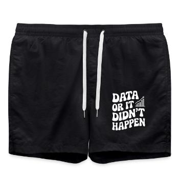 Daten Oder Es Ist Nicht Passiert Datenanalyst - Badeshorts - Schwarz - Vorne - AI Model Male 185 light (185cm)