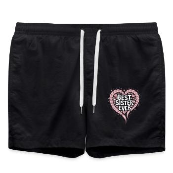 Meilleure Soeur Meilleure Soeur Jamais Coeur Tresses - Short de bain - noir - Devant - AI Model Male 185 light (185cm)