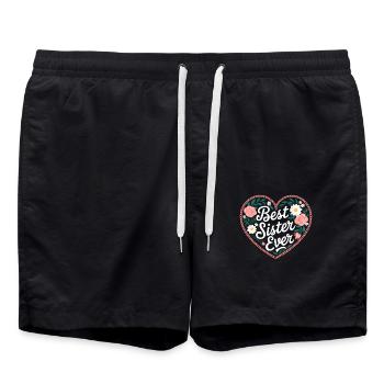 Meilleure Soeur Meilleure Soeur Jamais Fleurs Florales - Short de bain - noir - Devant - AI Model Male 185 light (185cm)