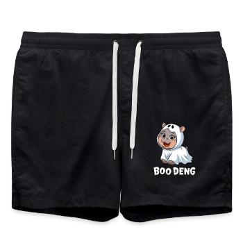 Boo Deng Süßes Hippo Kostüm Spaß - Badeshorts - Schwarz - Vorne - AI Model Male 185 light (185cm)
