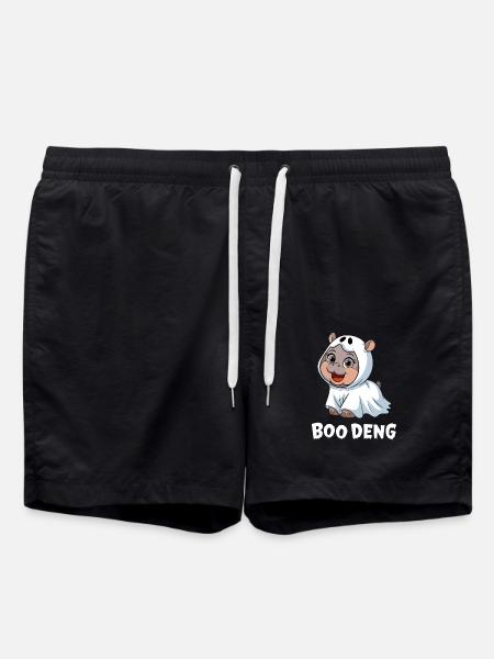 Boo Deng Cute Hippo Costume Fun - Swim Trunks - black