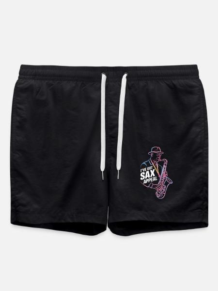 Ich Habe Sax Appeal Jazz Musik - Badeshorts - Schwarz