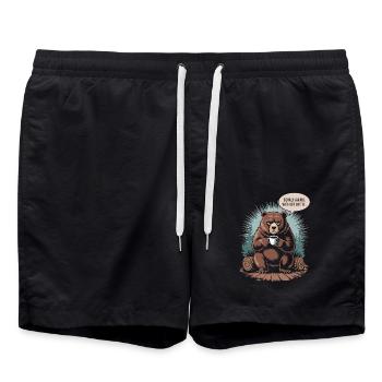 Café Bear pour les du matin - Short de bain - noir - Devant - AI Model Male 185 light (185cm)