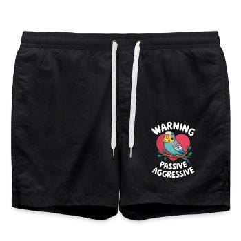 Avertissement Cœur de perroquet passif agressif - Short de bain - noir - Devant - AI Model Male 185 light (185cm)