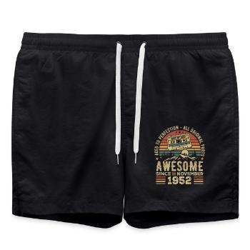 Genial seit November 1952 Geschenk November 1952 - Badeshorts - Schwarz - Vorne - AI Model Male 185 light (185cm)