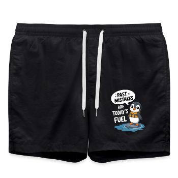 Vergangene Fehler Sind Der Treibstoff Von Heute - Badeshorts - Schwarz - Vorne - AI Model Male 185 light (185cm)