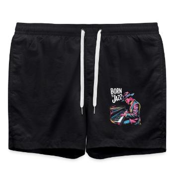 Born for jazz at the piano - Swim Trunks - black - Front - AI Model Male 185 light (185cm)