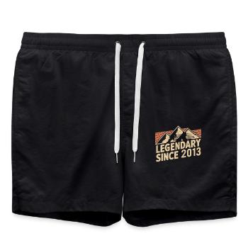 Legendary since 2013 Birthday - Swim Trunks - black - Front - AI Model Male 185 light (185cm)