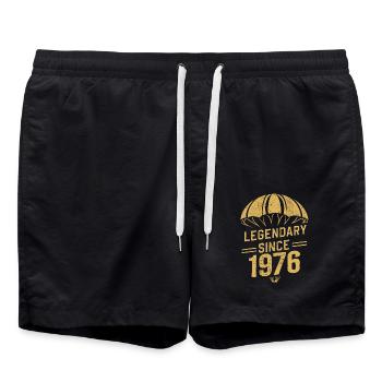 Legendary Since 1976 - Skydiver Birthday Vintage - Swim Trunks - black - Front - AI Model Male 185 light (185cm)