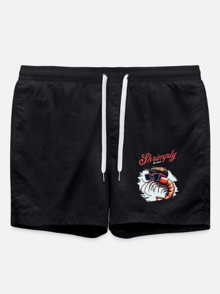 Shrimply the best Wortspiel - Badeshorts - Schwarz
