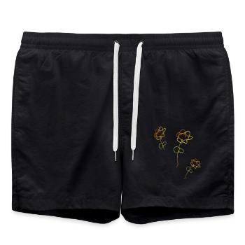 Leas Flowers - Badeshorts - Schwarz - Vorne - AI Model Male 185 light (185cm)