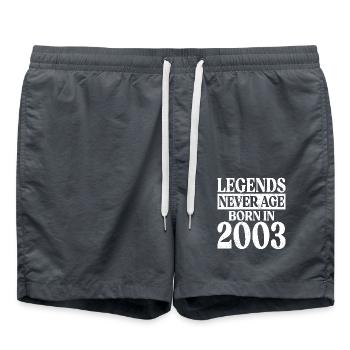 Legenden Werden Nie Alt Geburtstag 2003 - Badeshorts - Anthrazit - Vorne - AI Model Male 185 light (185cm)