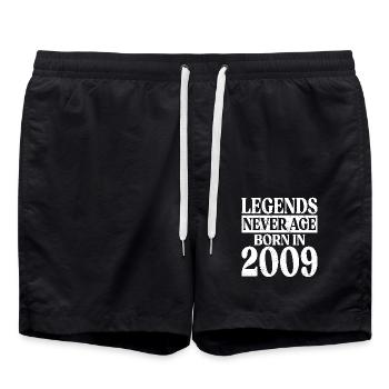 Legends Never Get Old Birthday 2009 - Swim Trunks - black - Front - AI Model Male 185 light (185cm)
