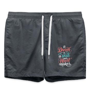 Ein Traum Ist Ein Wunsch, Den Dein Herz Macht - Badeshorts - Anthrazit - Vorne - AI Model Male 185 light (185cm)
