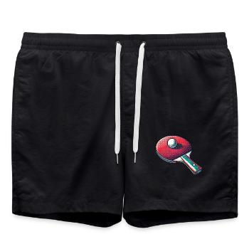Raquette de ping-pong de style rétro vintage pour - Short de bain - noir - Devant - AI Model Male 185 light (185cm)