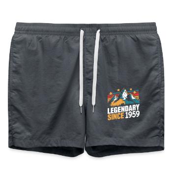 Legendary Since 1959 Vintage Mountain Retro Mountains - Swim Trunks - anthracite - Front - AI Model Male 185 light (185cm)