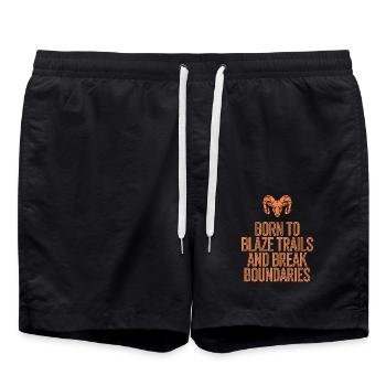 Bélier Caractère Signe du zodiaque Né autour des frontières - Short de bain - noir - Devant - AI Model Male 185 light (185cm)