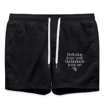 Signe du zodiaque Vierge : Perfection et - Short de bain - noir - Devant - AI Model Male 185 light (185cm)