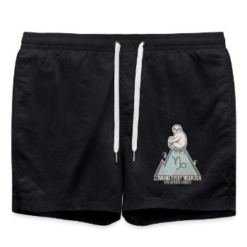 La paresse du zodiaque Capricorne grimpe toutes les montagnes avec - Short de bain - noir - Devant - AI Model Male 185 light (185cm)