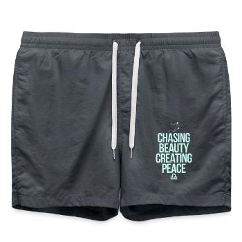 Signe du zodiaque Balance : Trouver la beauté et la paix - Short de bain - charbon - Devant - AI Model Male 185 light (185cm)