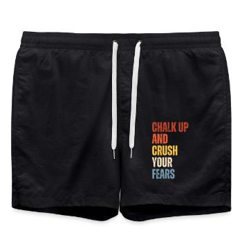 Bouldern Chalk Up Boulderer - Badeshorts - Schwarz - Vorne - AI Model Male 185 light (185cm)