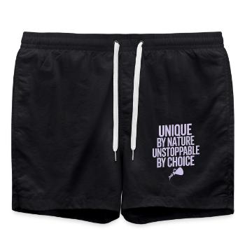 Wassermann Sternzeichen Einzigartig von Natur aus - Badeshorts - Schwarz - Vorne - AI Model Male 185 light (185cm)