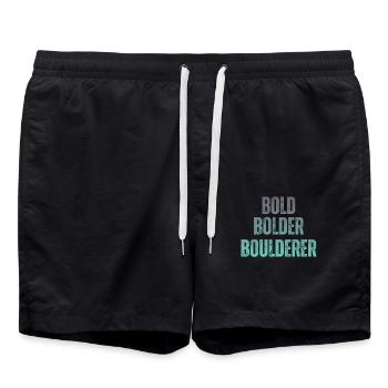 Bloc Bold Bolder Boulderer - Short de bain - noir - Devant - AI Model Male 185 light (185cm)