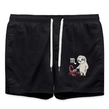 Signe du zodiaque Scorpion : la paresse rencontre mignon - Short de bain - noir - Devant - AI Model Male 185 light (185cm)