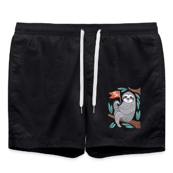 Paresseux Capricorne : votre signe du zodiaque avec charme - Short de bain - noir - Devant - AI Model Male 185 light (185cm)