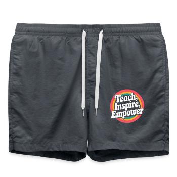 Teachers: Teaching, Inspire, Empower - Swim Trunks - anthracite - Front - AI Model Male 185 light (185cm)