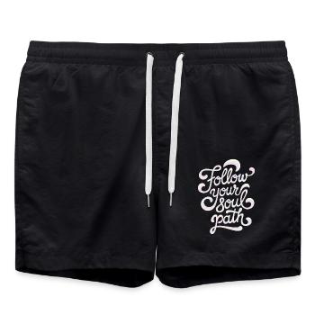 Follow Your Soul Path Inspiring Spirituality - Swim Trunks - black - Front - AI Model Male 185 light (185cm)