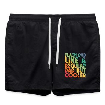 Bouldering Flash Papa Boulderer - Badeshorts - Schwarz - Vorne - AI Model Male 185 light (185cm)