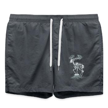 Protecteur Du Voile Squelette Cerf Illustration - Short de bain - charbon - Devant - AI Model Male 185 light (185cm)