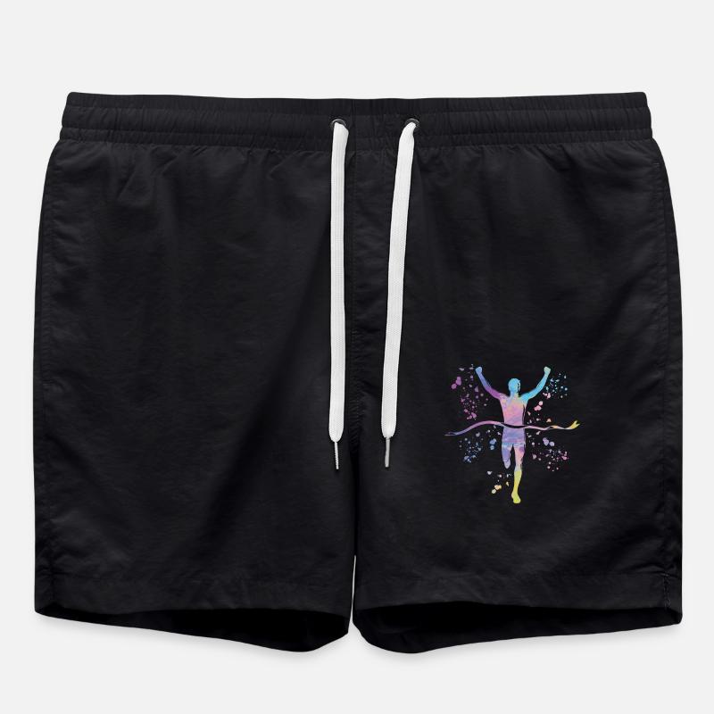 Marathoniens Run Finisher Marathon - Short de bain - noir