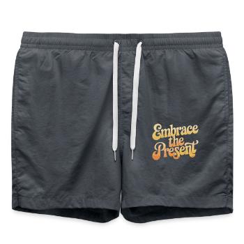 Embrasser le présent Spiritualité inspirante - Short de bain - charbon - Devant - AI Model Male 185 light (185cm)