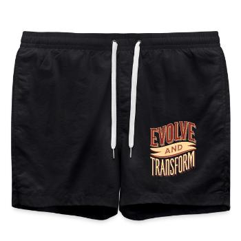 Evolve and Change: Inspiring - Swim Trunks - black - Front - AI Model Male 185 light (185cm)
