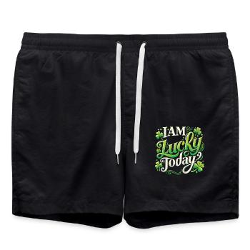 Je suis heureux aujourd’hui pour la Saint-Patrick - Short de bain - noir - Devant - AI Model Male 185 light (185cm)