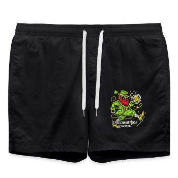 Koboldmodus Aktiviert St. Patrick's Day Spaß - Badeshorts - Schwarz - Vorne - AI Model Male 185 light (185cm)