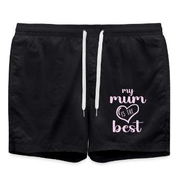 Ma mère est la meilleure - Short de bain - noir - Devant - AI Model Male 185 light (185cm)