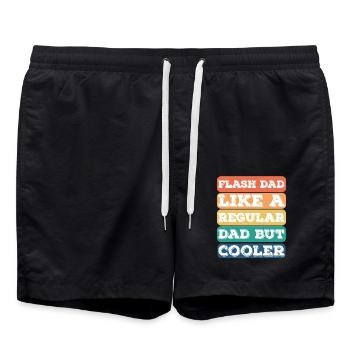 Bouldering Flash Papa Boulderer - Badeshorts - Schwarz - Vorne - AI Model Male 185 light (185cm)
