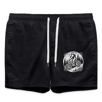 Bigfoot Bike Adventure In The Woods - Swim Trunks - black - Front - AI Model Male 185 light (185cm)