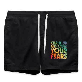Bouldern Chalk Up Boulderer - Badeshorts - Schwarz - Vorne - AI Model Male 185 light (185cm)