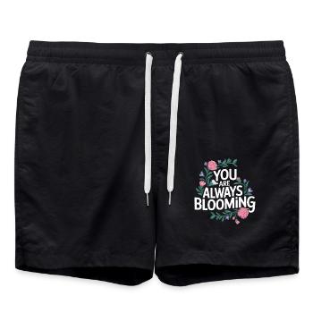 Vous êtes toujours en train de fleurir en disant - Short de bain - noir - Devant - AI Model Male 185 light (185cm)