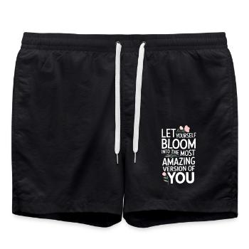 Lass Dich Erblühen In Die Wunderbare Version Von - Badeshorts - Schwarz - Vorne - AI Model Male 185 light (185cm)