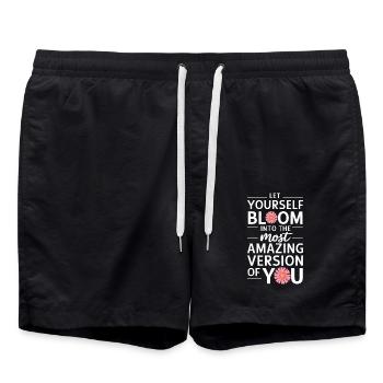 Lass Dich Zur Besten Version Entfalten - Badeshorts - Schwarz - Vorne - AI Model Male 185 light (185cm)