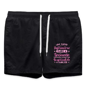 Eine super Krankenschwester - Krankenschwester Geschenk - Badeshorts - Schwarz - Vorne - AI Model Male 185 light (185cm)