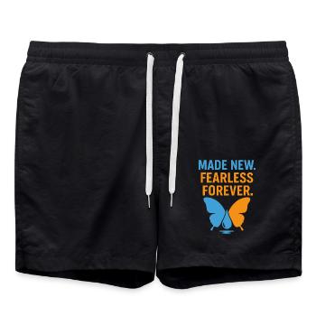 Reborn Fearless Forever Butterfly - Swim Trunks - black - Front - AI Model Male 185 light (185cm)