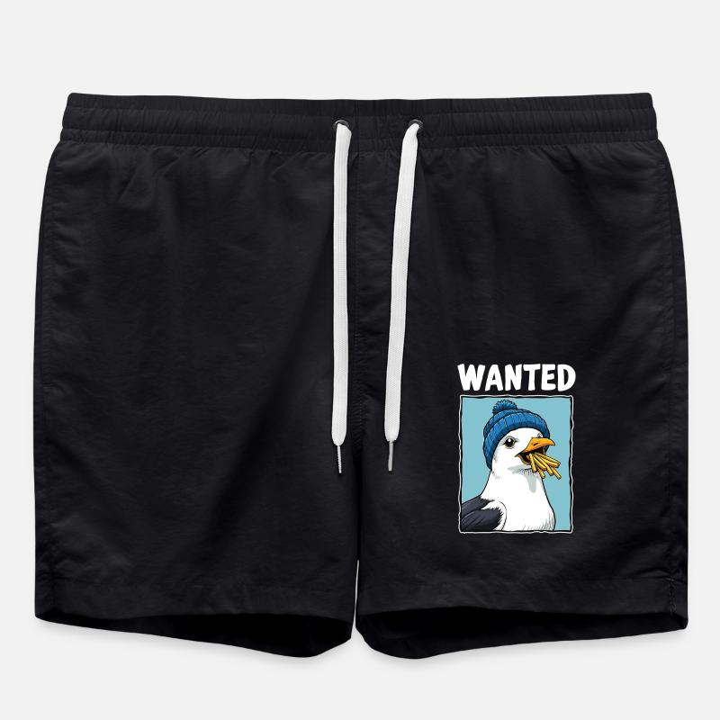 Wanted Frites Seagull - Short de bain - noir